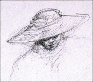 La dame au chapeau