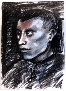 Le prisonnier, Pastel gras, 27,5 x 33 cm