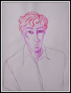 Portrait mauve